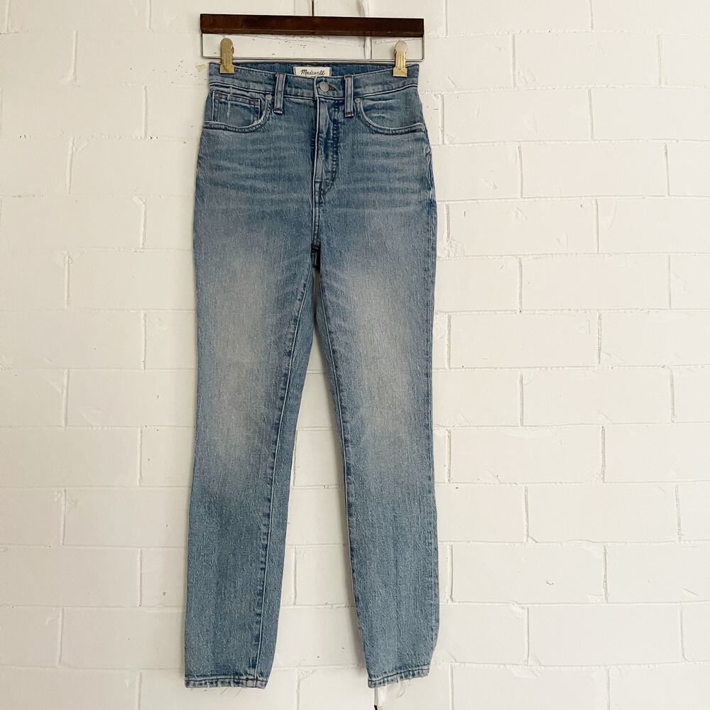 MADEWELL High Rise Skinny Crop Jeans Gleeson Wash 24 - Picture 3 of 11